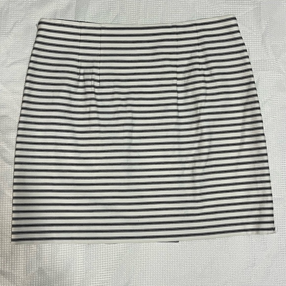 Ann Taylor LOFT Skirt, White & Blue Striped, Size 12 NWOT - Picture 7 of 11